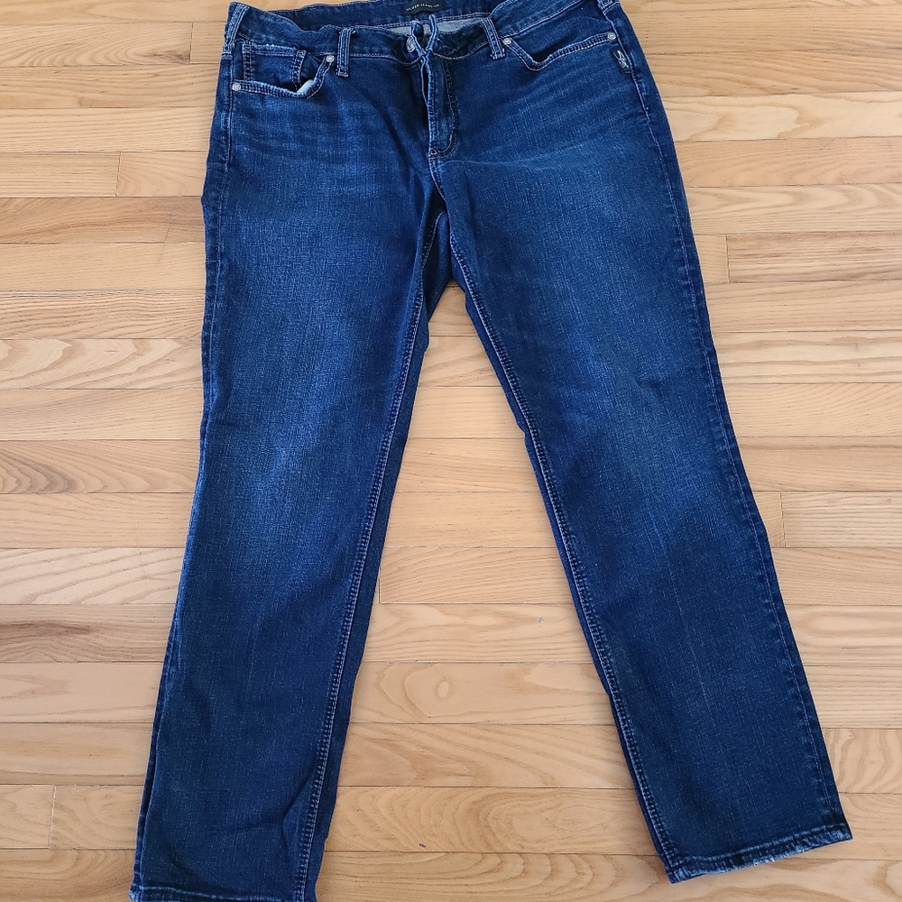 Ladies silver jeans